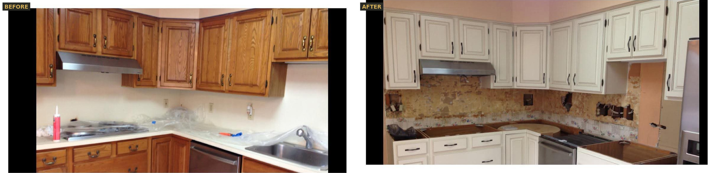 Before & after — cabinets