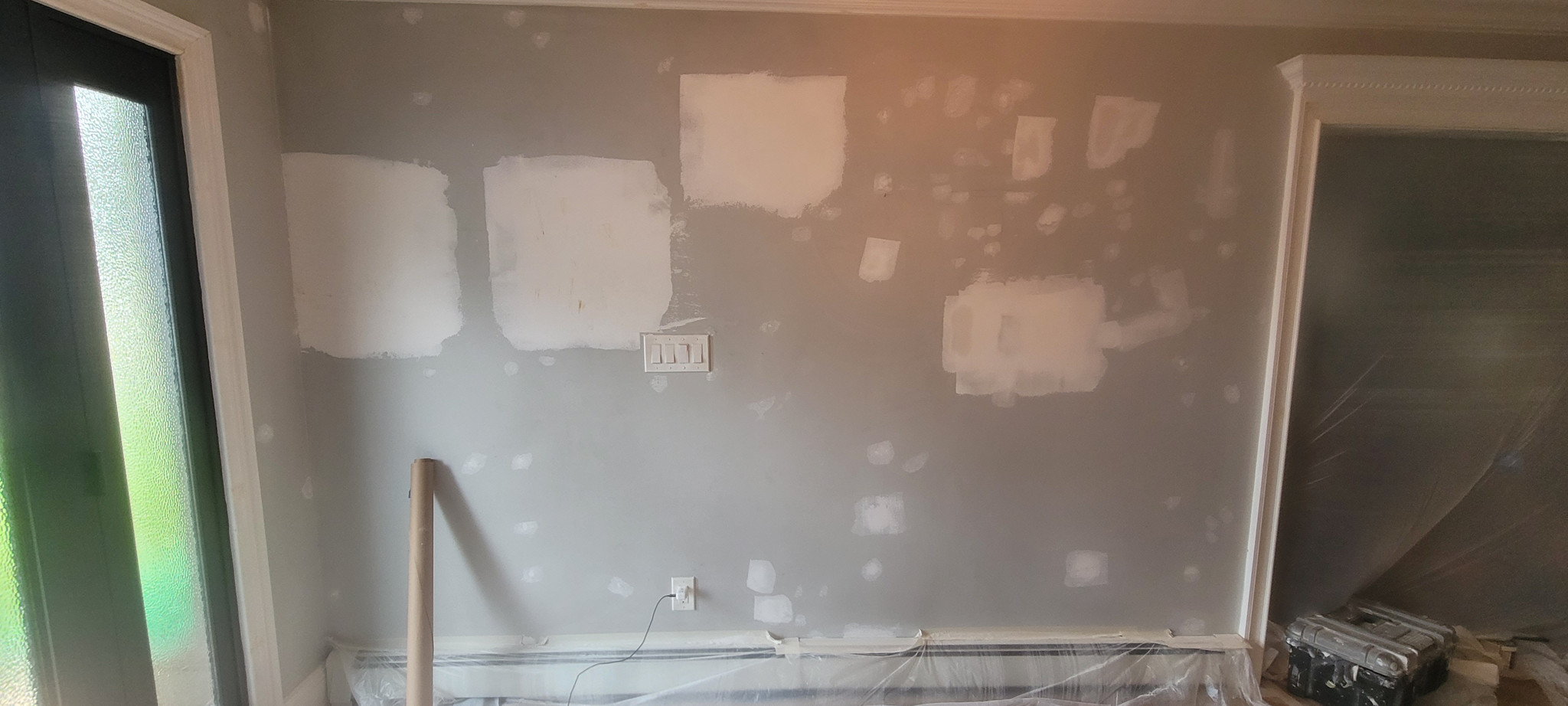 Wall filling and patching before painting